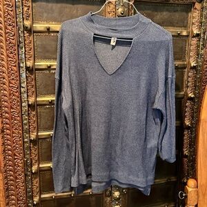Anthropologie drop shoulder ribbed top